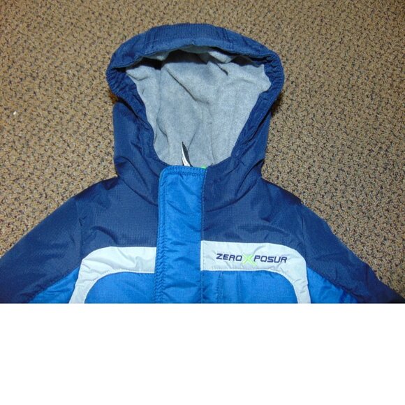 *Winter Jacket ZeroXPosur sz 18 months Blue Hooded Heavyweight Puffer Toddler - Picture 4 of 8